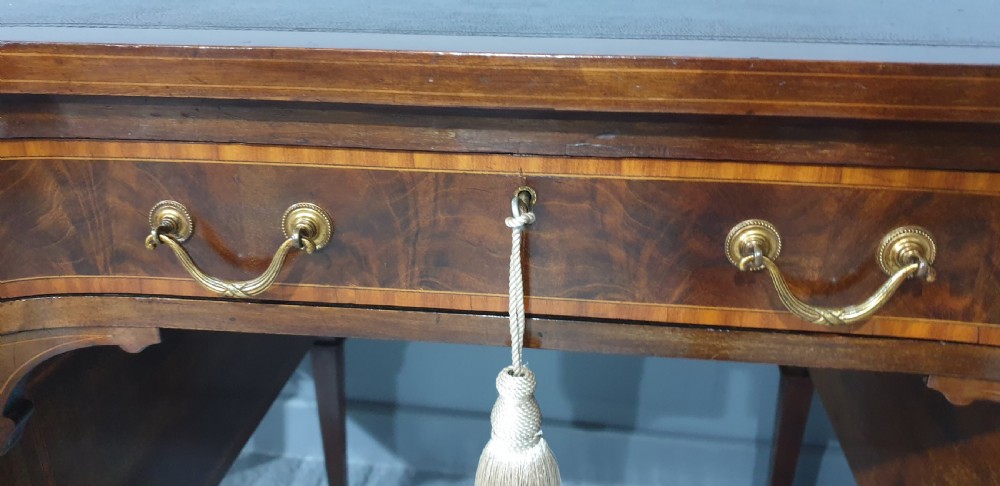 Super Inlaid Mahogany Kneehole desk View VI