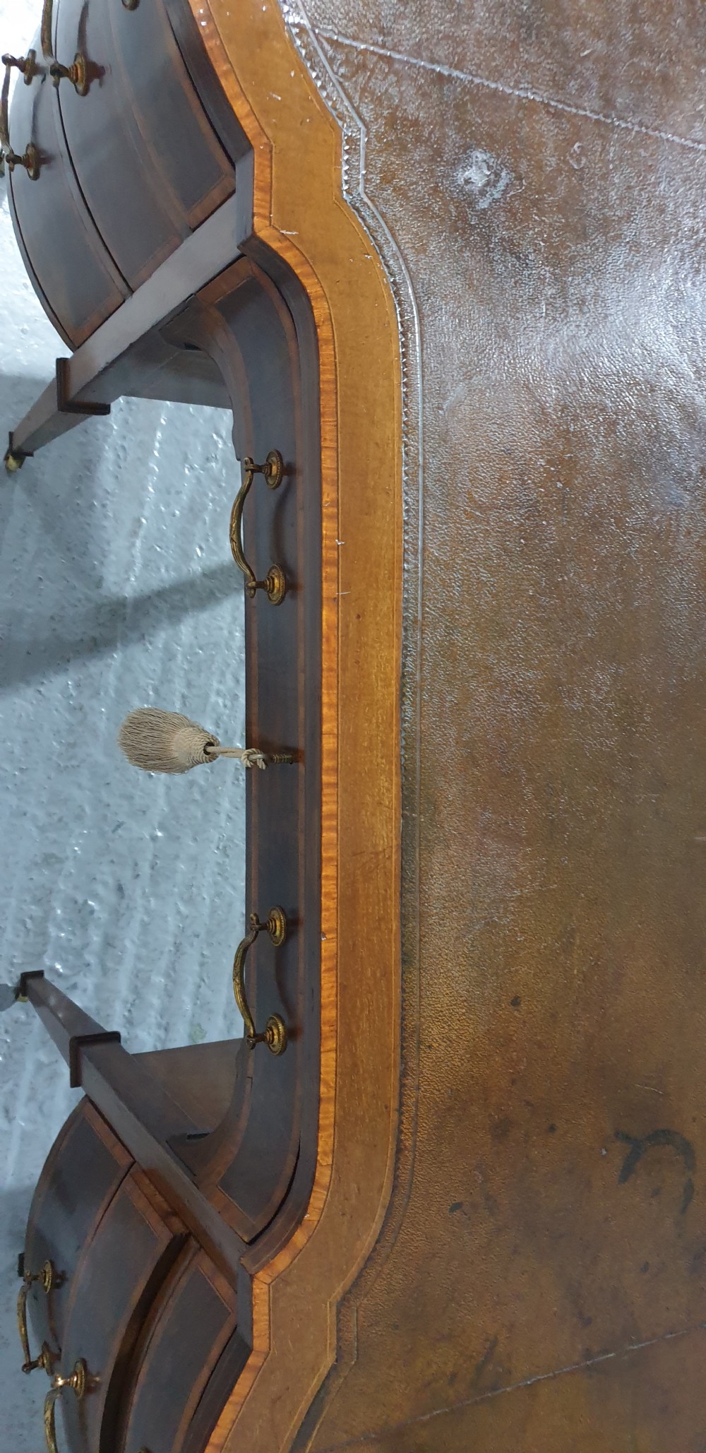 Super Inlaid Mahogany Kneehole desk View XIV