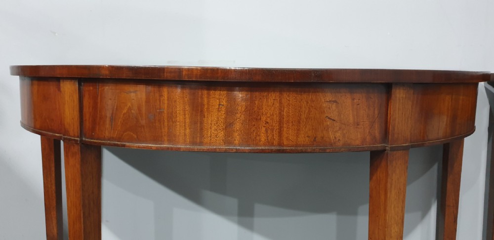 Superb Pair Regency Mahogany Console Tables View V