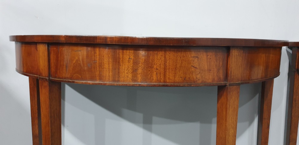Superb Pair Regency Mahogany Console Tables View VI