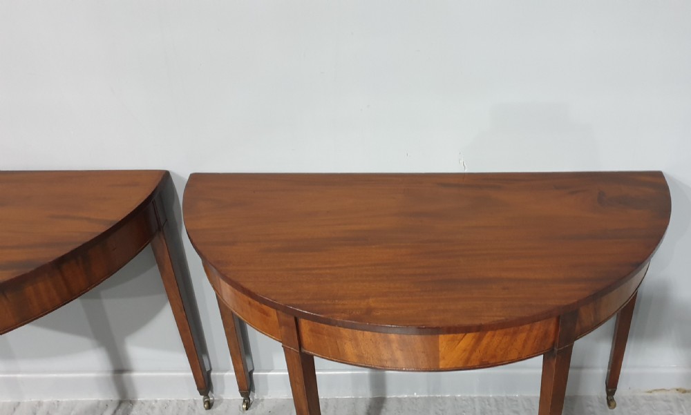 Superb Pair Regency Mahogany Console Tables View IX