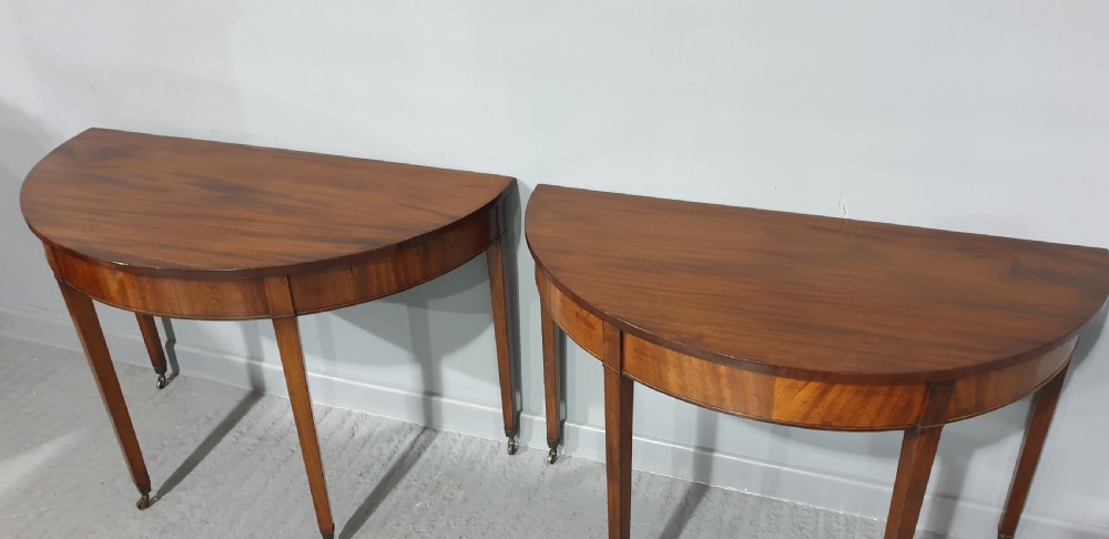 Superb Pair Regency Mahogany Console Tables View X