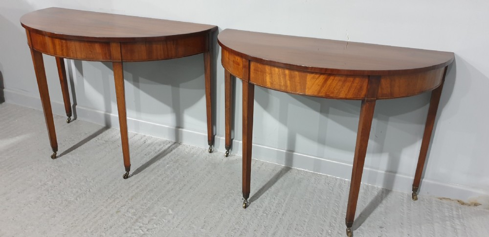 Superb Pair Regency Mahogany Console Tables View XI