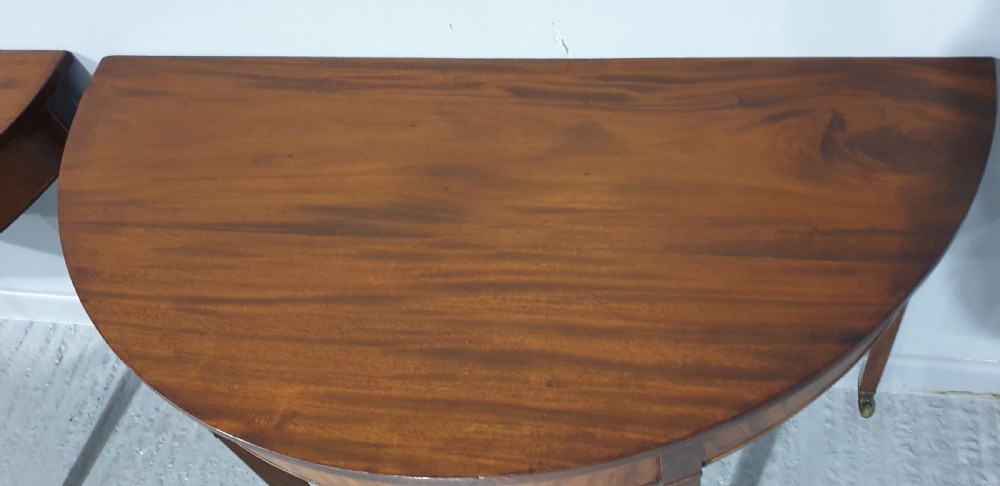 Superb Pair Regency Mahogany Console Tables View XII