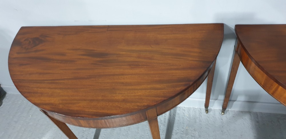Superb Pair Regency Mahogany Console Tables View XIII