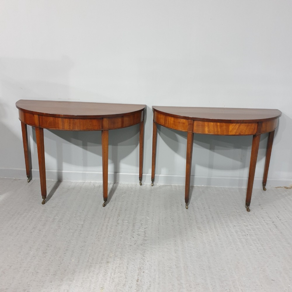 Superb Pair Regency Mahogany Console Tables