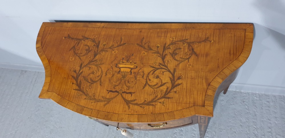 Wonderful Inlaid Serpentine Side Table View III