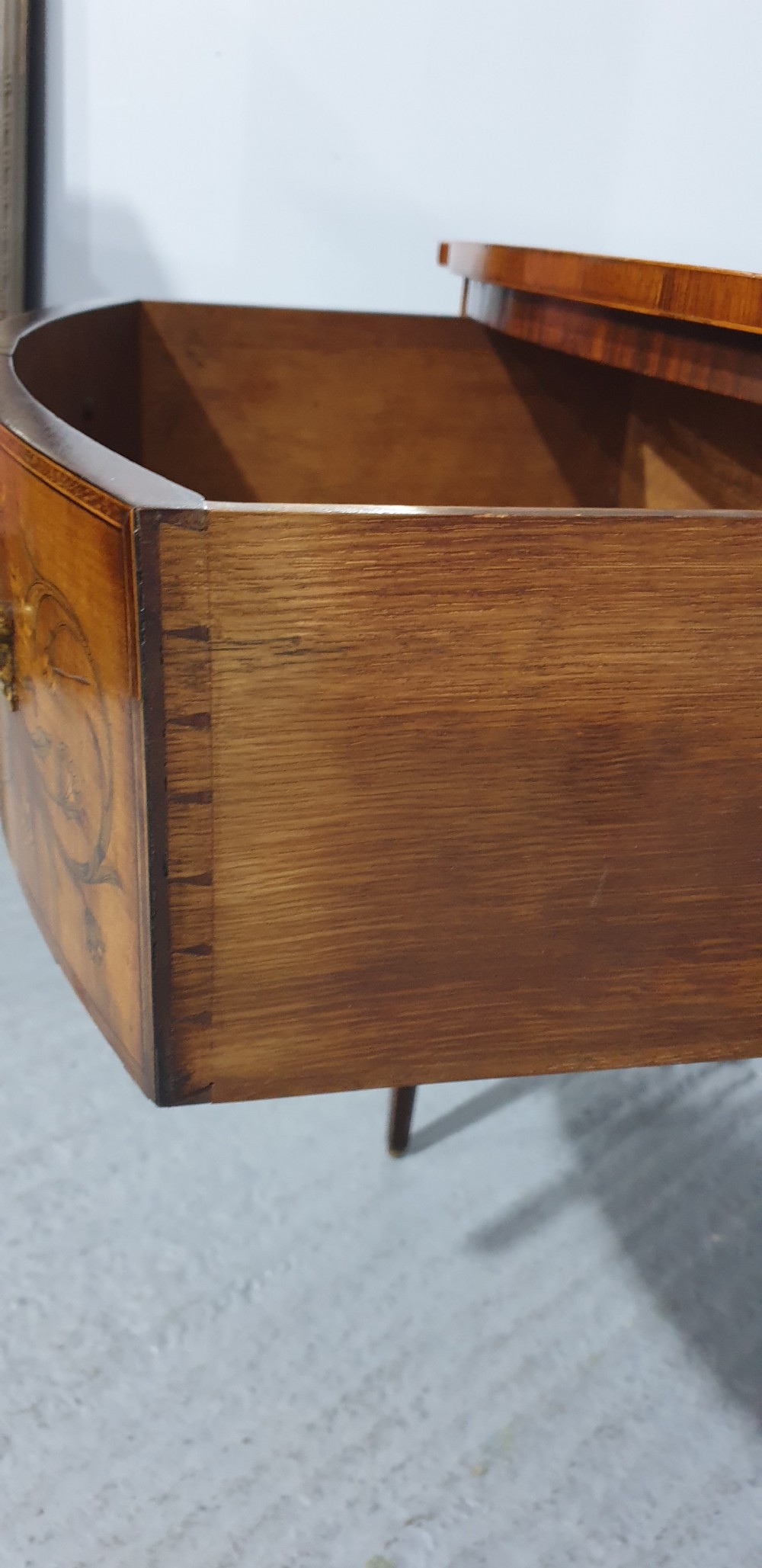 Wonderful Inlaid Serpentine Side Table View XIV