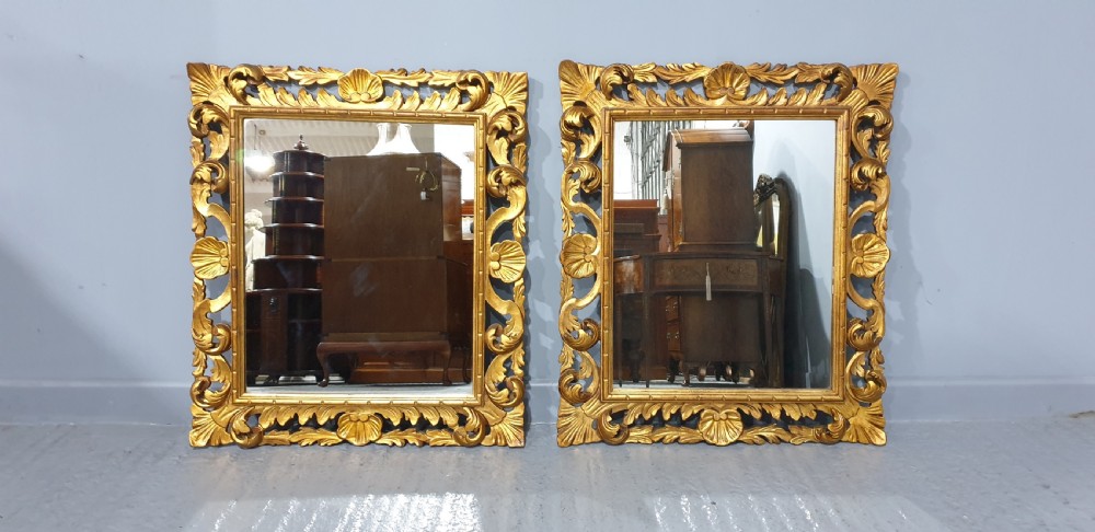 Excellent Pair Gilt Wall Mirrors View II