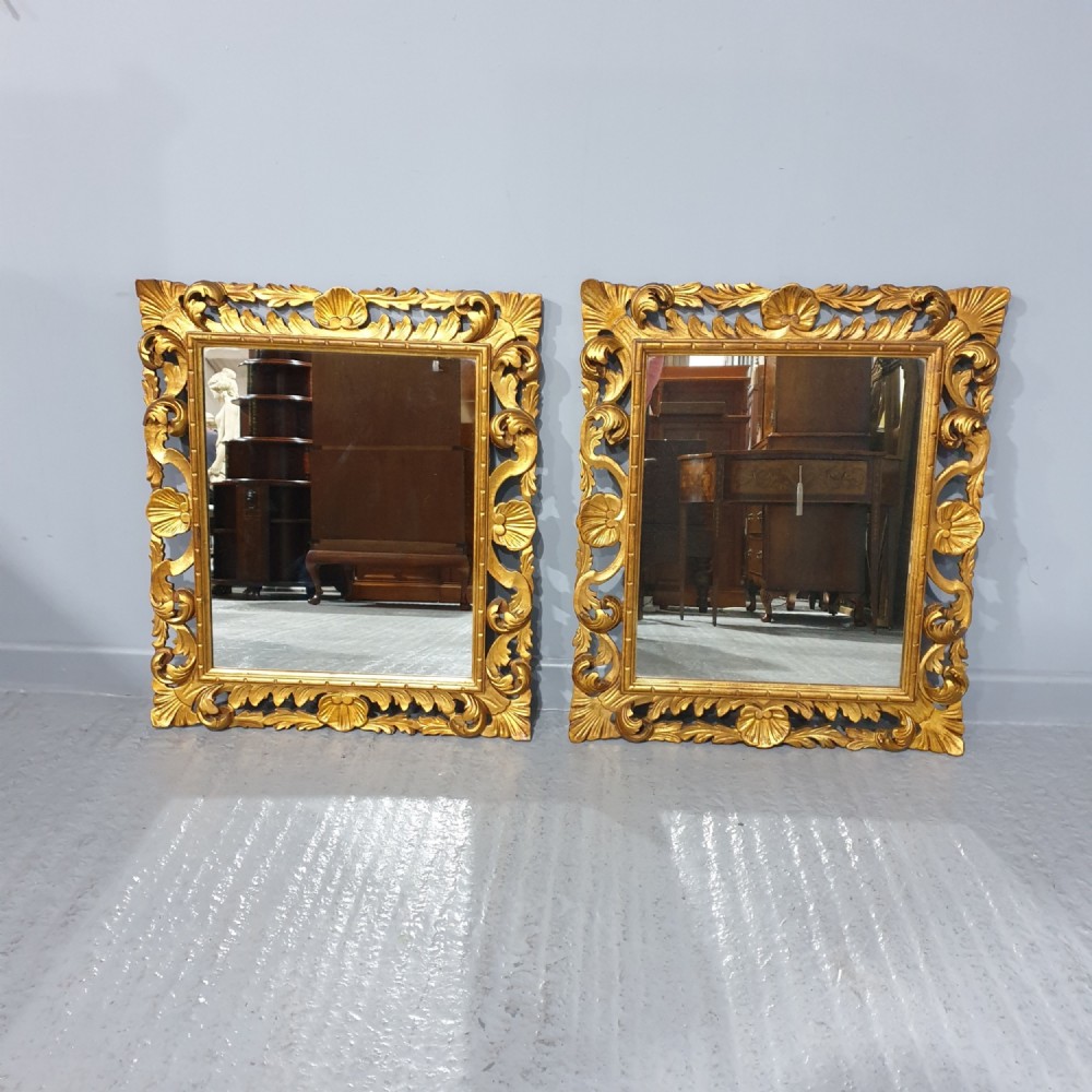 Excellent Pair Gilt Wall Mirrors