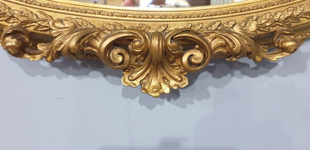 Victorian Oval Gilt Mirror View IV