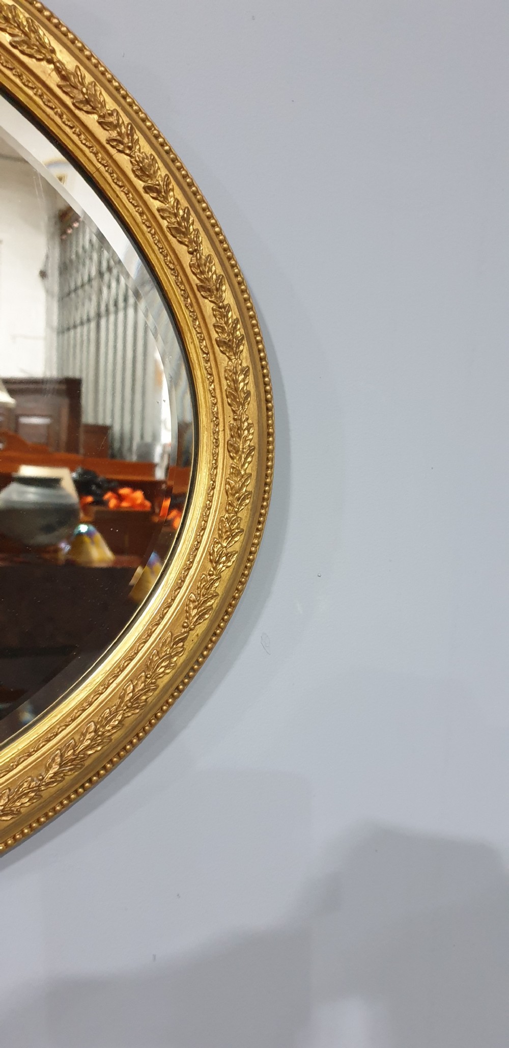 Victorian Oval Gilt Mirror View VI