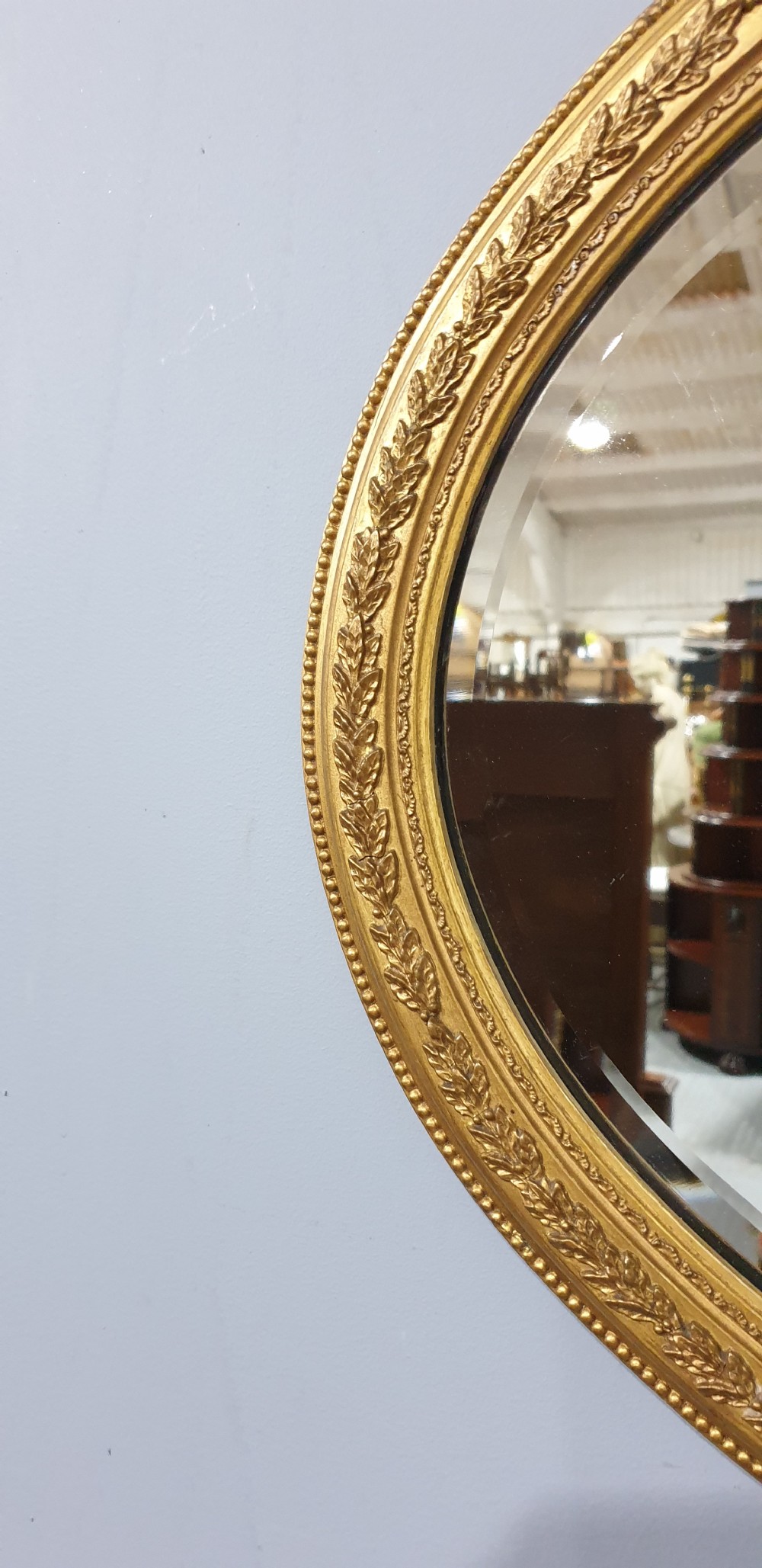 Victorian Oval Gilt Mirror View VII