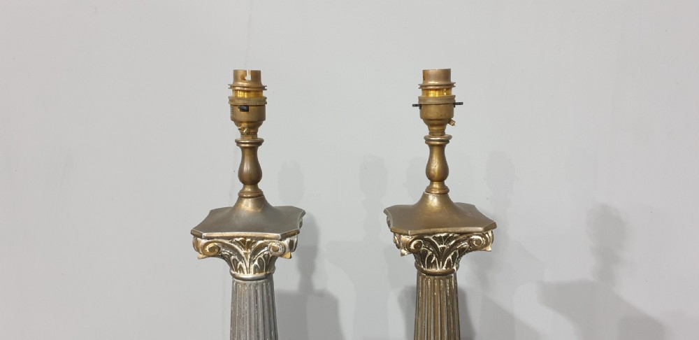 Pair Shabby Chique Metal Table Lamps View VI