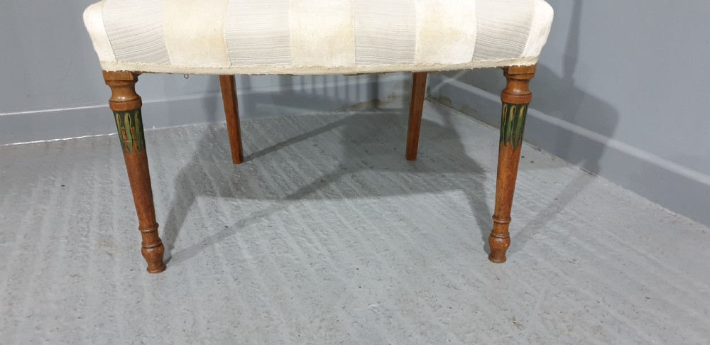 Large Edwardian Painted Satinwood Carver Chair View VI