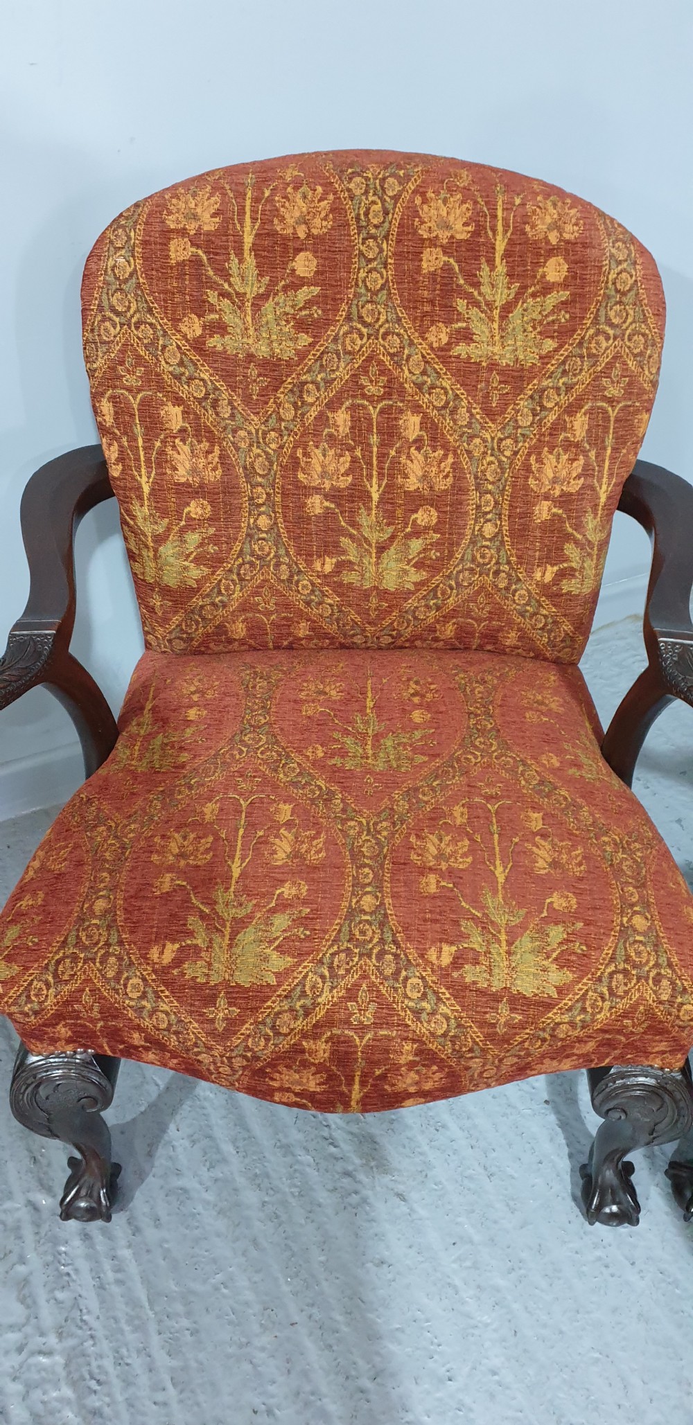 Wonderful Pair Mahogany Library Chairs View VI