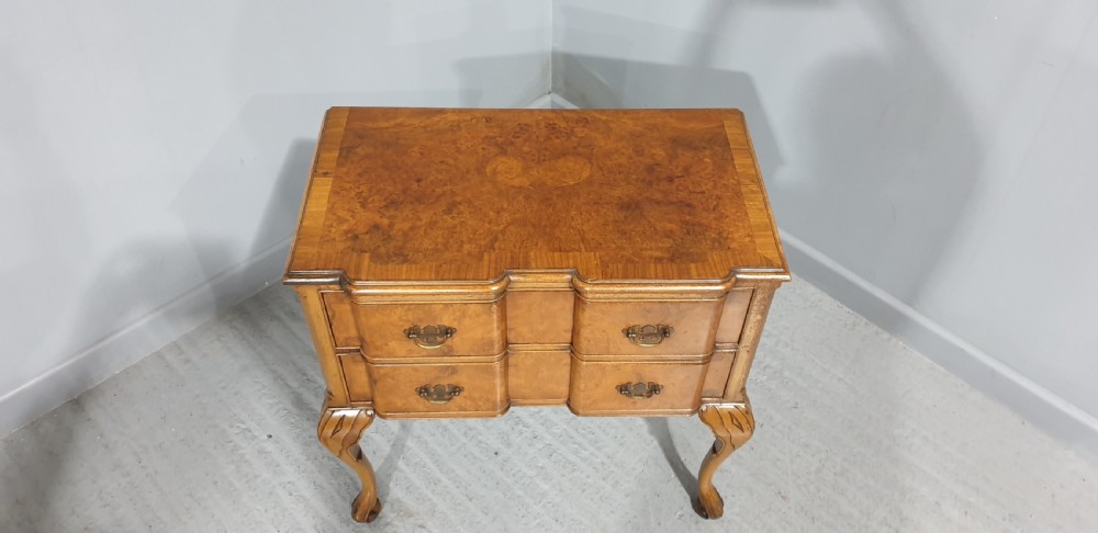 Very Pretty Burr Walnut Low Boy View IV