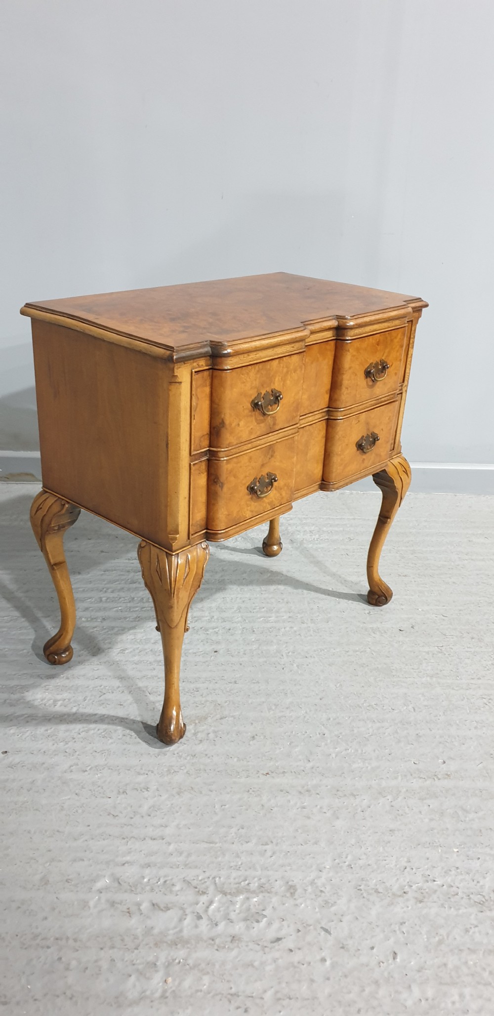 Very Pretty Burr Walnut Low Boy View VI
