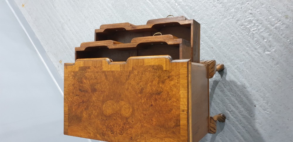 Very Pretty Burr Walnut Low Boy View VIII