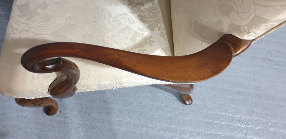 Superb Pair English Walnut Library Chairs View VIII