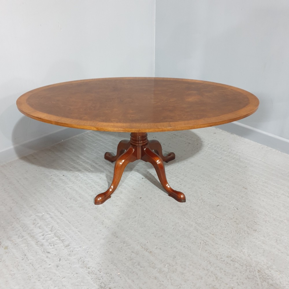 Oval Burr Walnut Coffee Table
