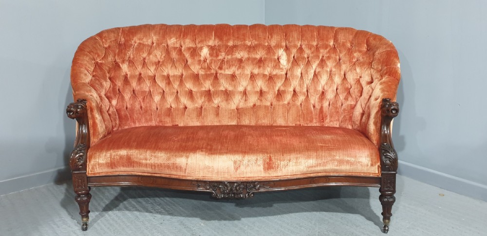 Outstanding Victorian Mahogany Sofa View II