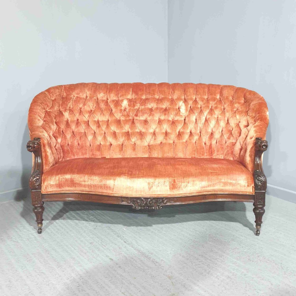 Outstanding Victorian Mahogany Sofa
