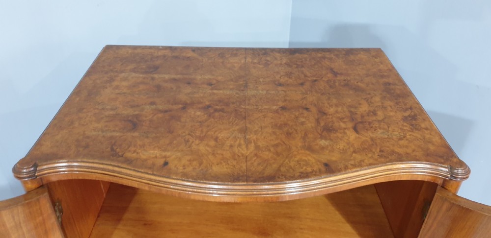 Wonderful Burr Walnut Linen Press View VIII