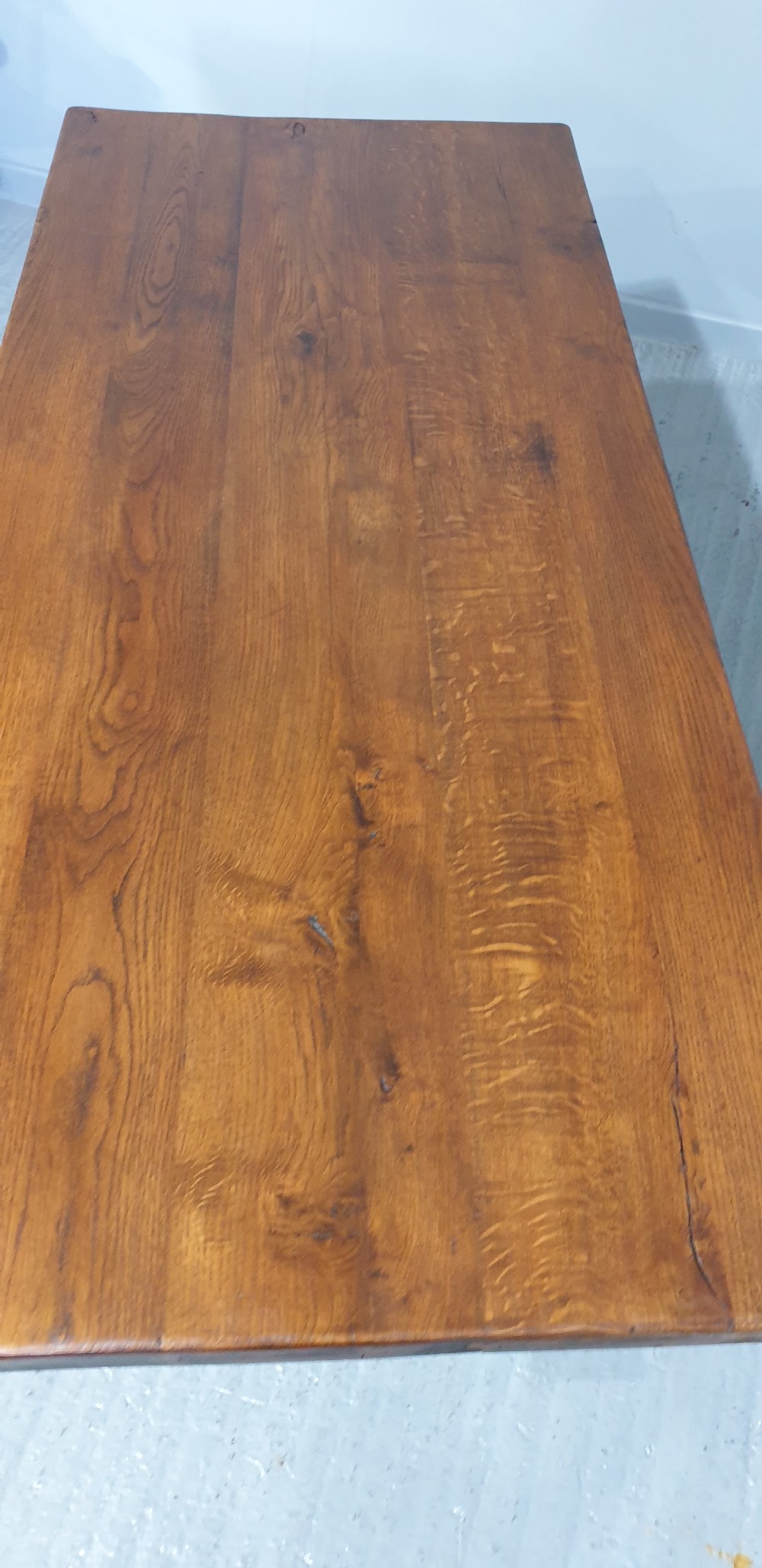 Superb French Oak Refrectory Kitchen Dining Table View IV