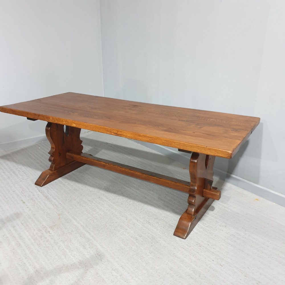 Superb French Oak Refrectory Kitchen Dining Table