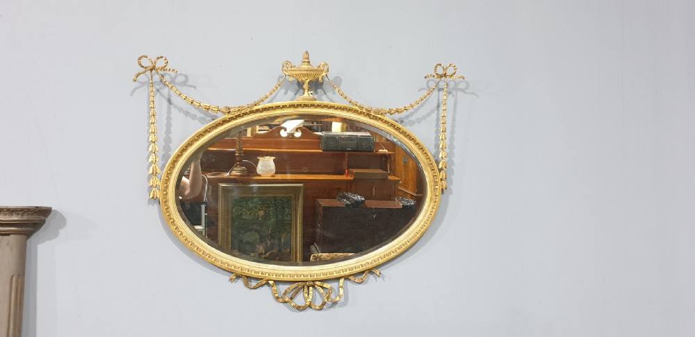 Wonderful Adams Gilt Oval Mirror View II