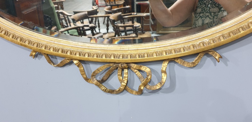 Wonderful Adams Gilt Oval Mirror View IV