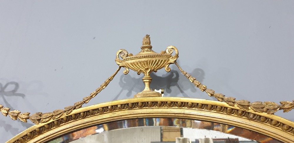 Wonderful Adams Gilt Oval Mirror View V