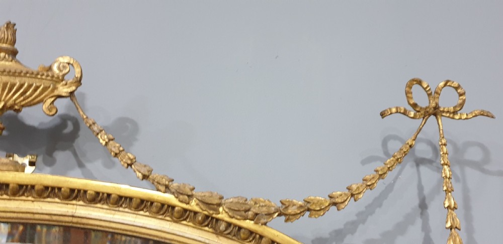 Wonderful Adams Gilt Oval Mirror View IX