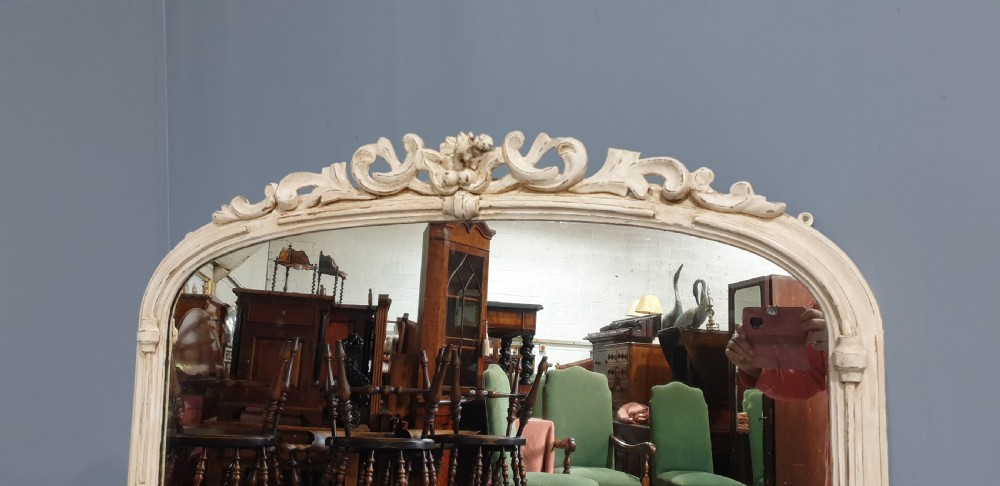 English Painted Overmantle Mirror View III