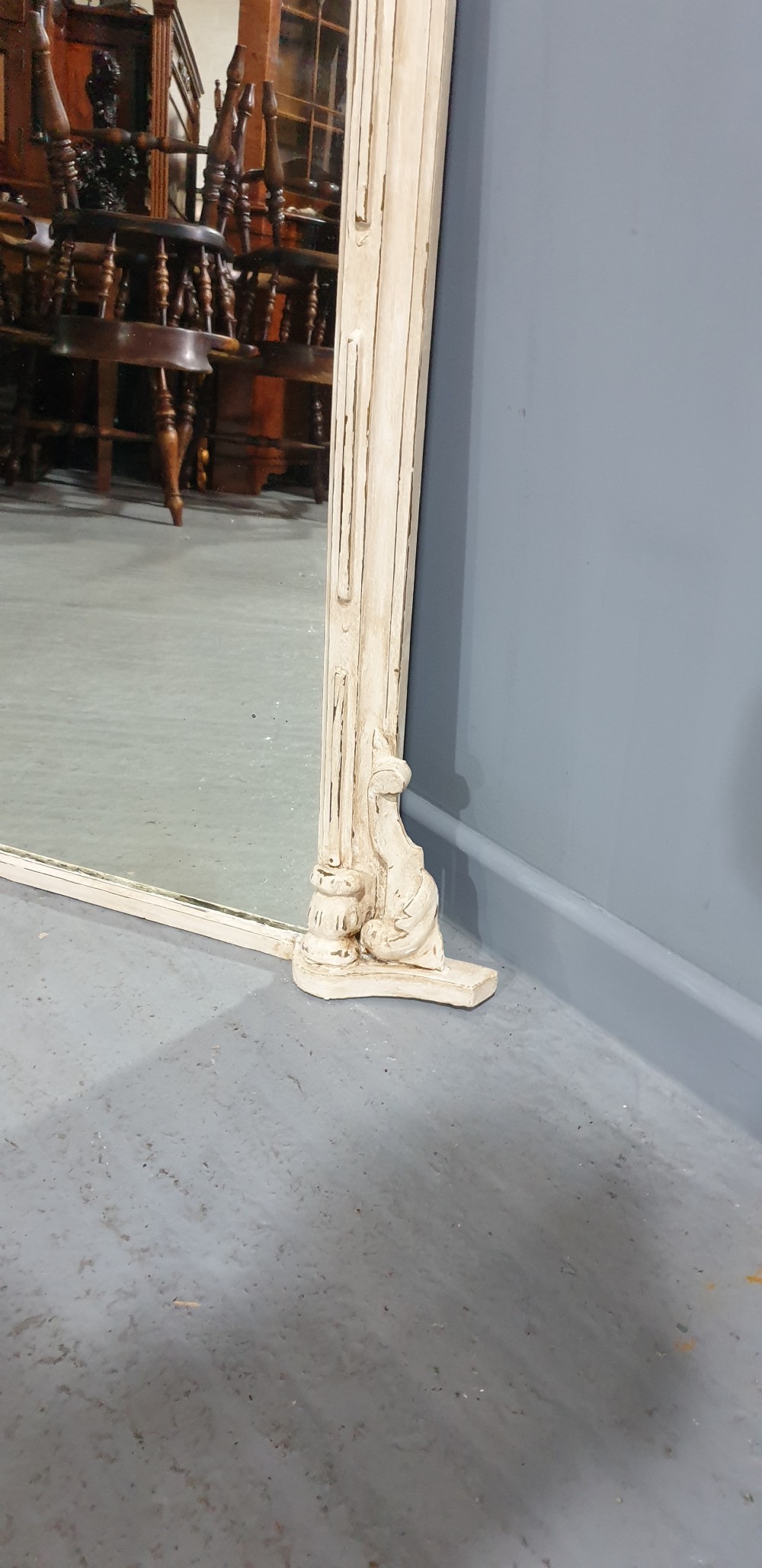 English Painted Overmantle Mirror View IV