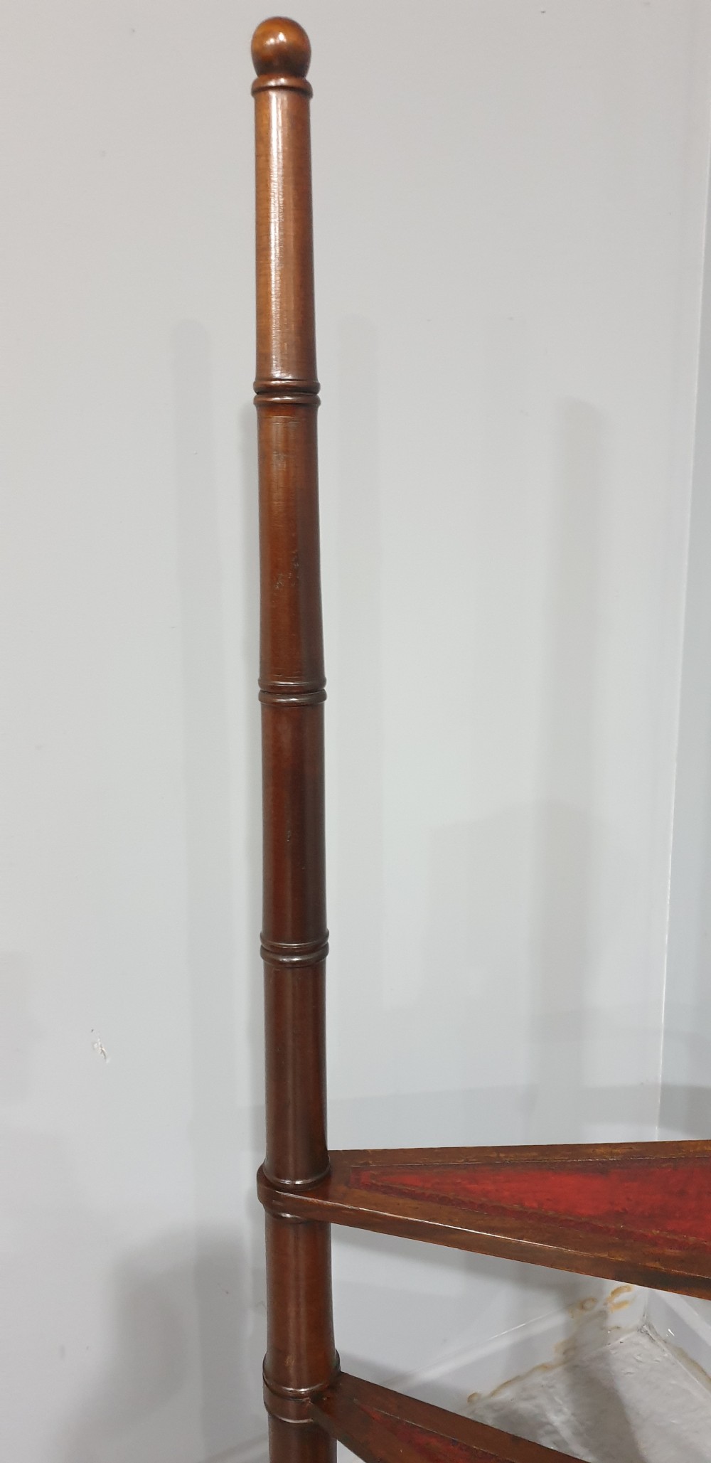 Large Set Mahogany Library Steps View III