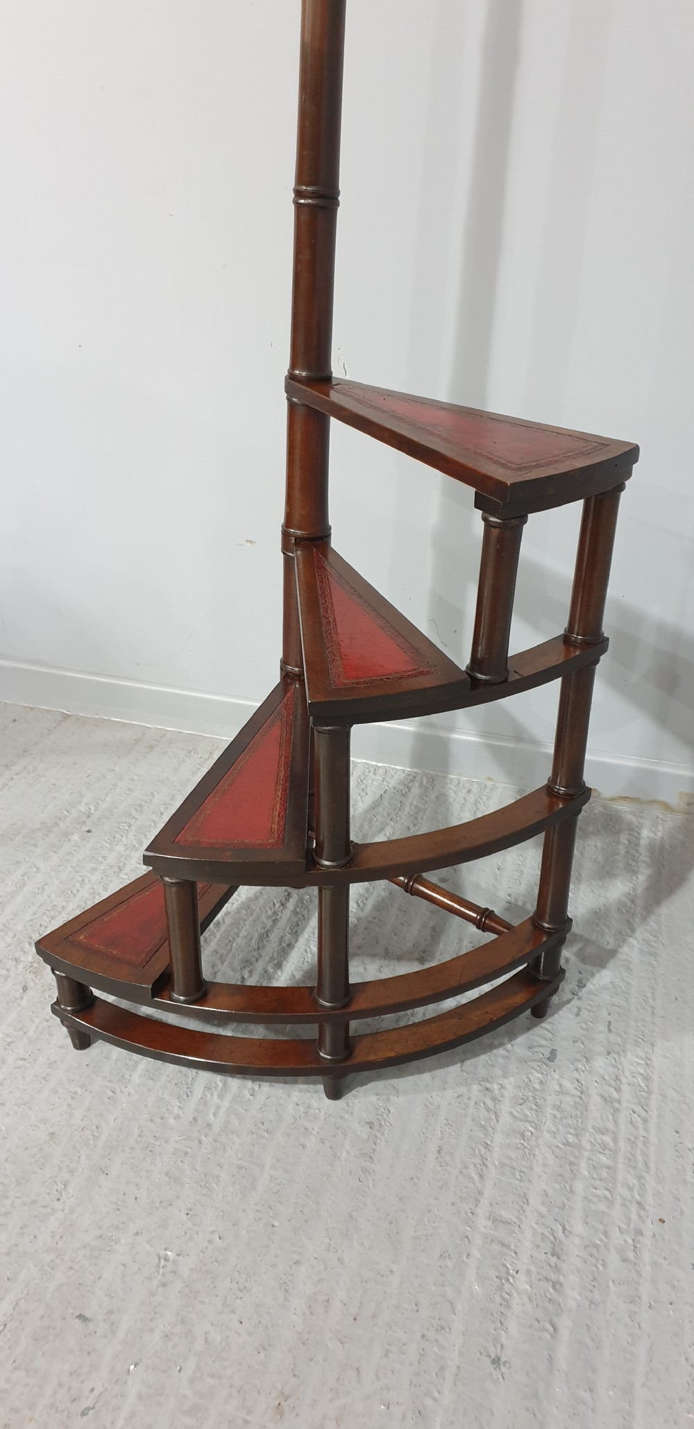 Large Set Mahogany Library Steps View VI