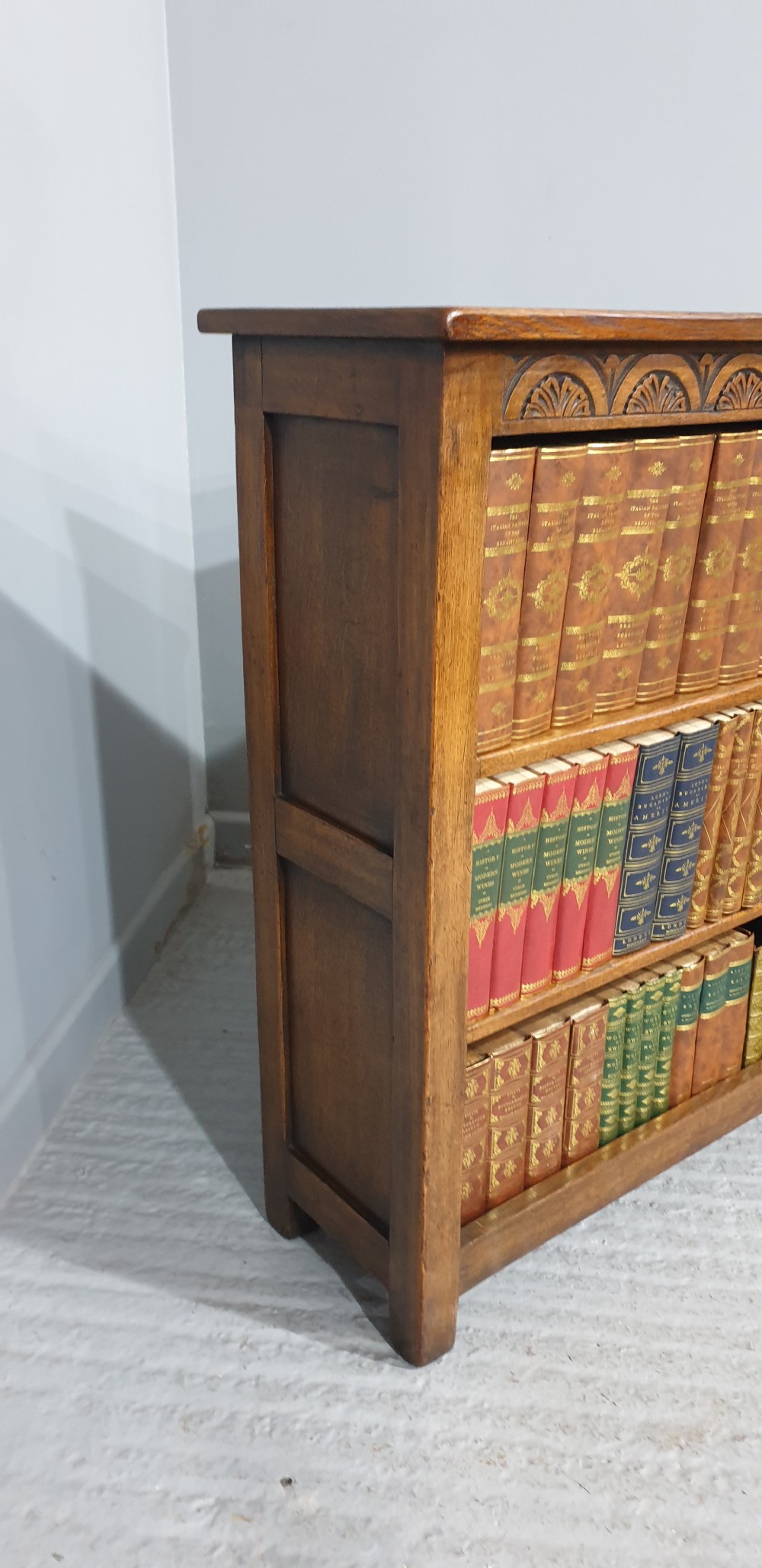 Oak Open Library Bookcase View V