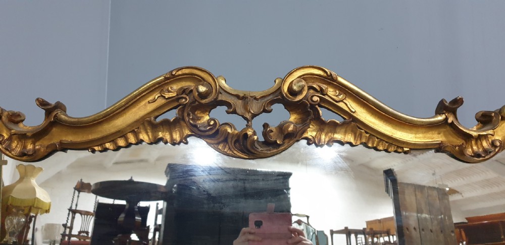 Large C19th Gilt Overmantle Mirror View II