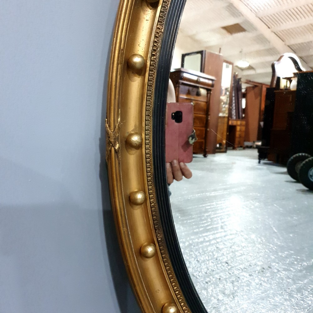 Early Victorian Oval Gilt Mirror View IV