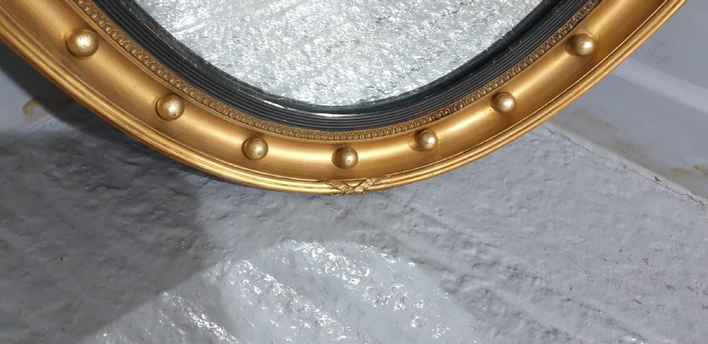 Early Victorian Oval Gilt Mirror View VI