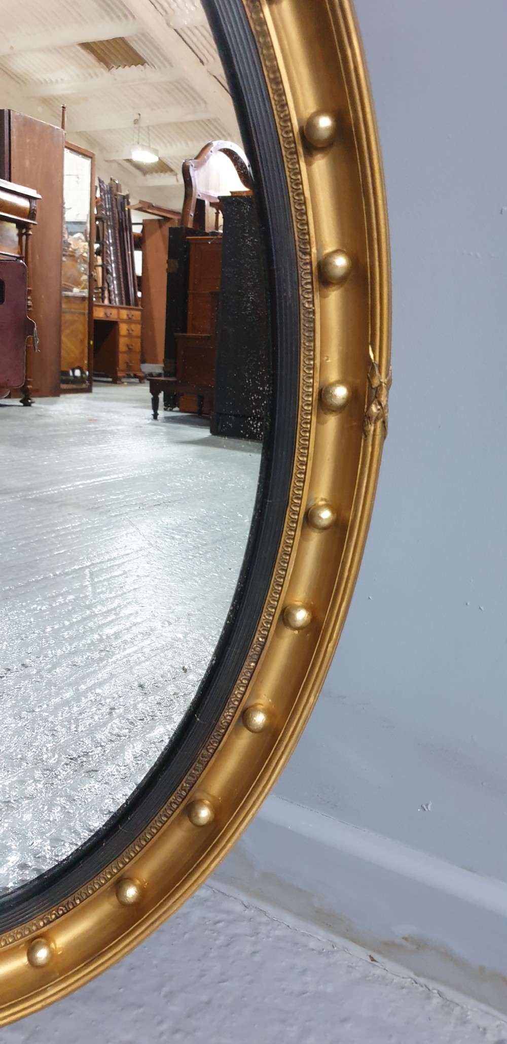 Early Victorian Oval Gilt Mirror View VII