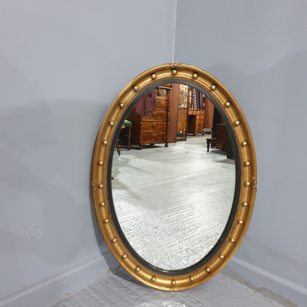 Early Victorian Oval Gilt Mirror