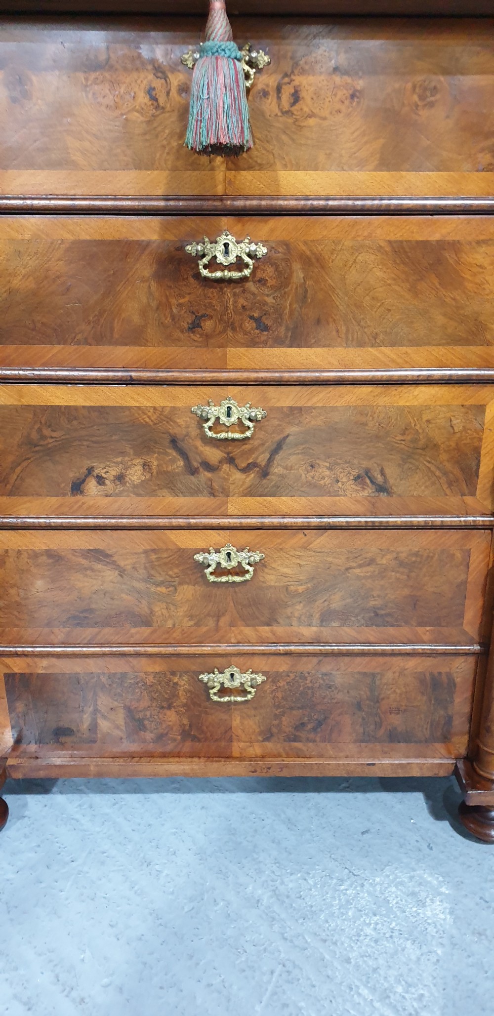 Fine Burr Walnut Chest of Drawers View V