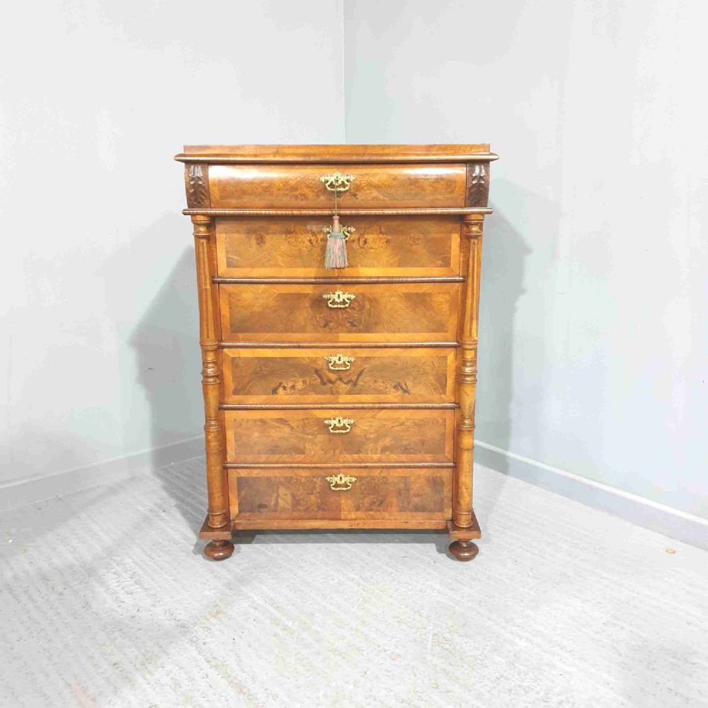 Fine Burr Walnut Chest of Drawers
