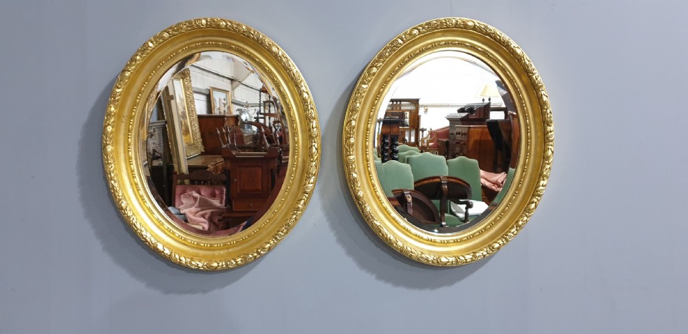 Superb Pair English Victorian Gilt Mirrors View II