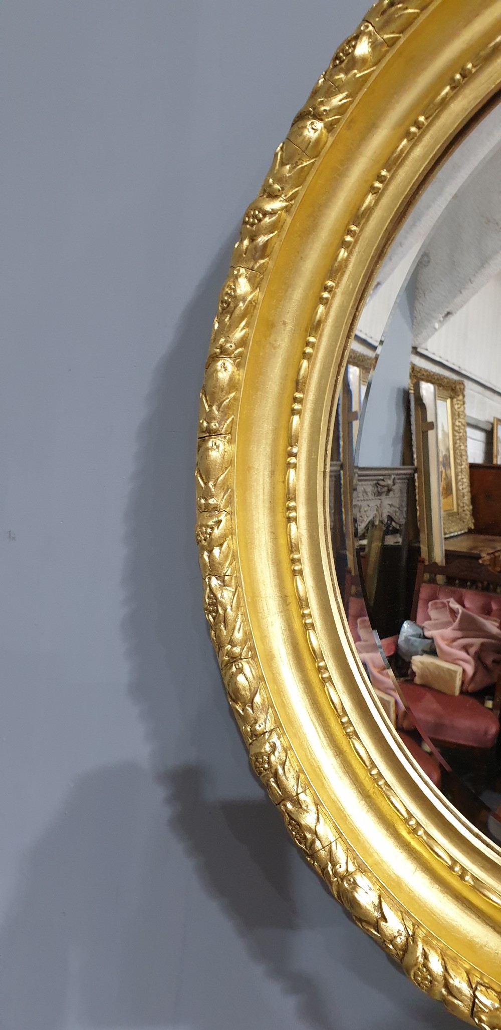 Superb Pair English Victorian Gilt Mirrors View V