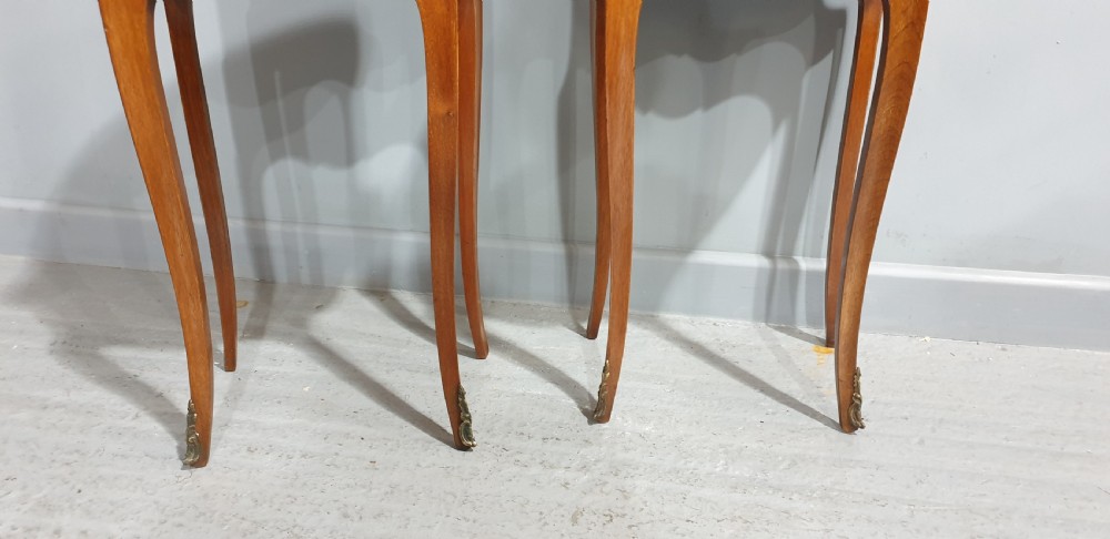 Pair French Marquetry  Bedside Lamp Tables View IV