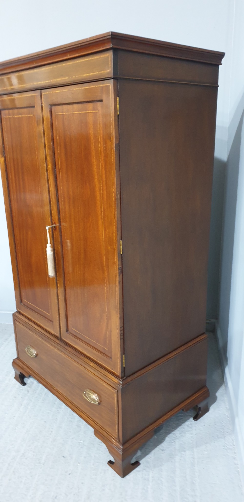 Mahogany Linen Press of Small Proportions View IV